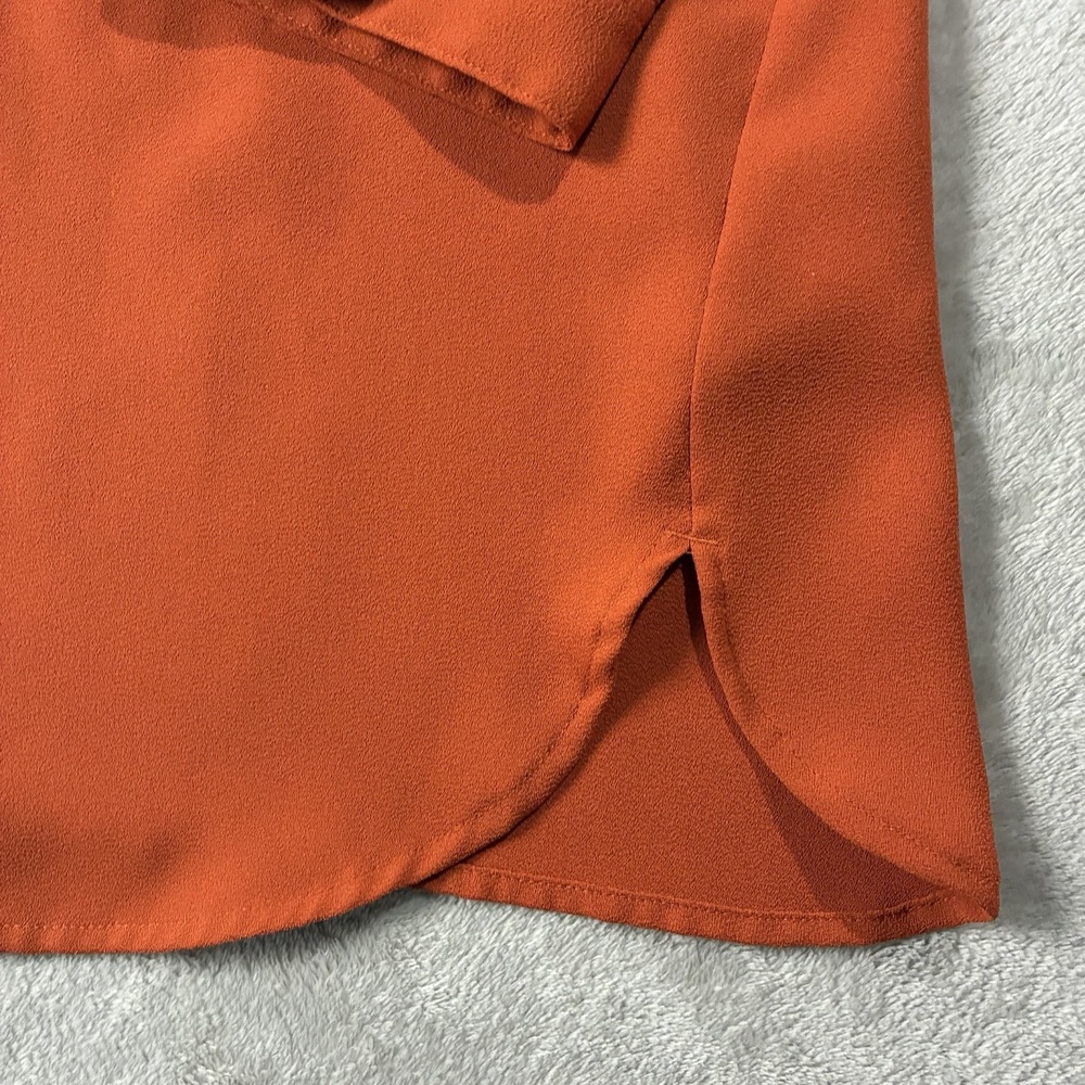 J Jill Long Sleeve Button Up Blouse Burnt Orange Women's 2X Career Basic Classic - Picture 2 of 12